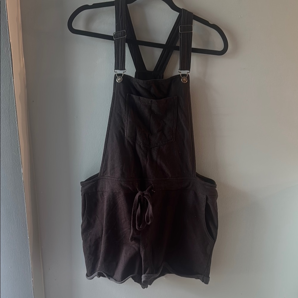 Black Overalls with Front Pocket, very soft! L